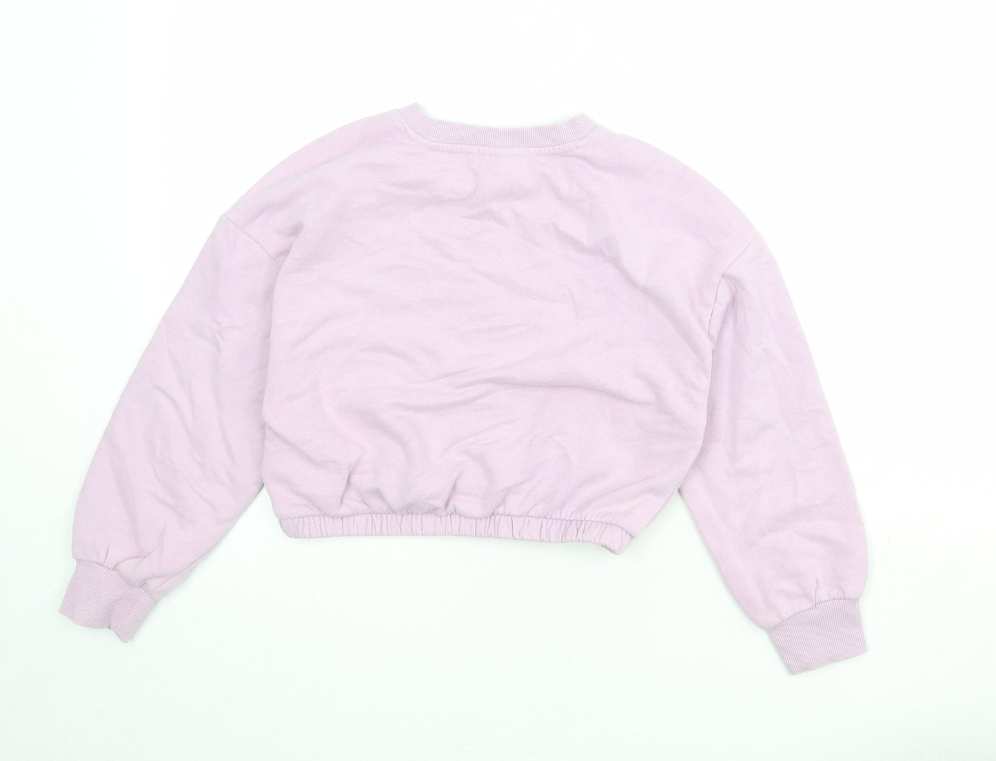 NEXT Girls Purple Cotton Pullover Sweatshirt Size 9 Years Pullover - Anything is Possible