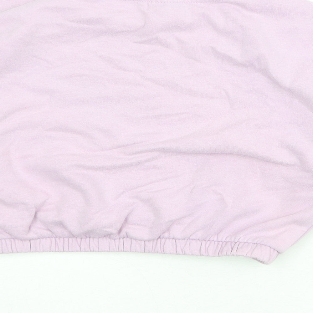 NEXT Girls Purple Cotton Pullover Sweatshirt Size 9 Years Pullover - Anything is Possible