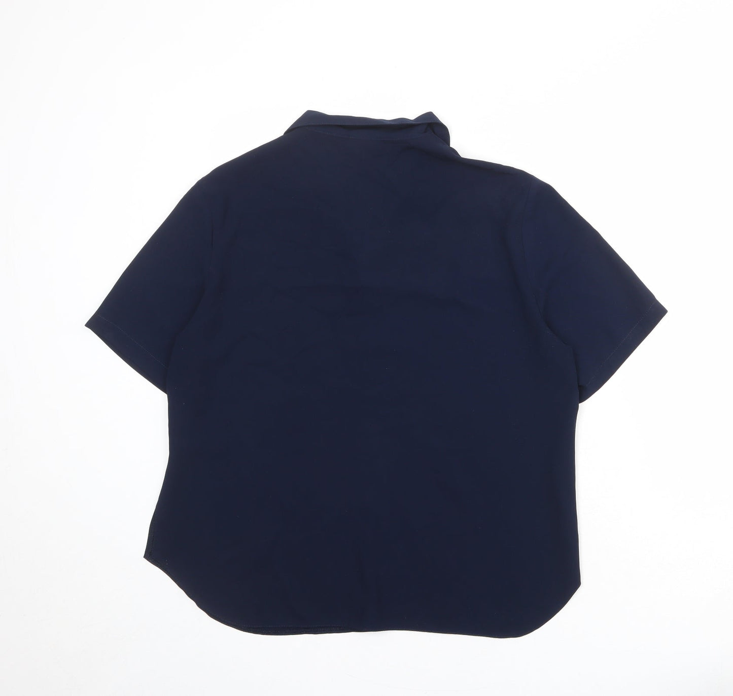 Womens UK Size 16 Fosby Blue Basic Button-Up