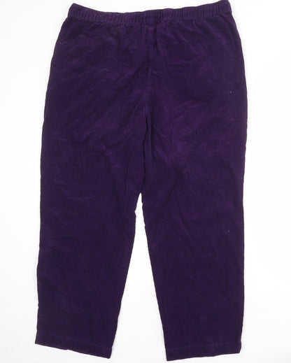 Womens UK Size 36 in EWM Regular Fit Jogger Purple Trousers
