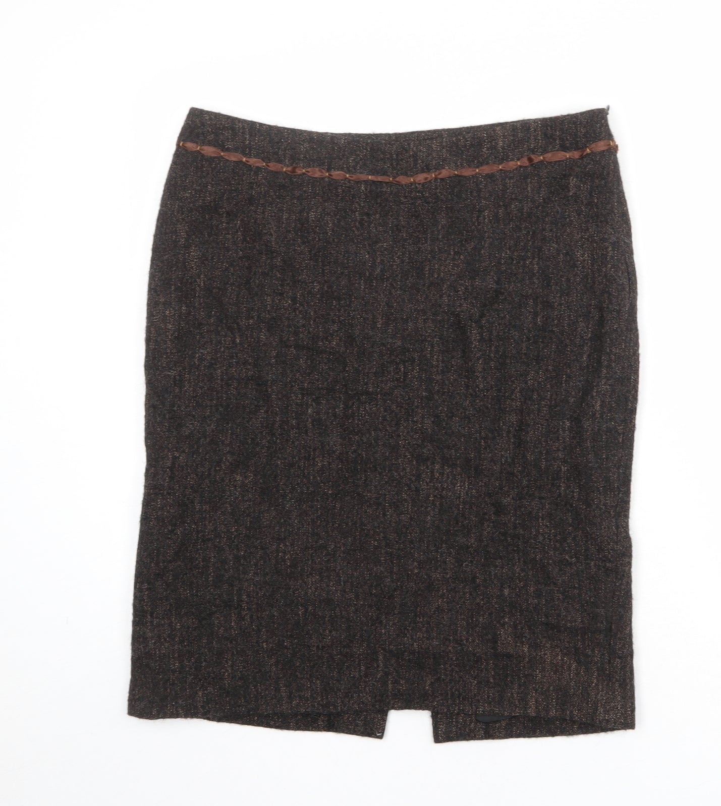 Sand Womens Brown Viscose A-Line Skirt Size 10 Zip