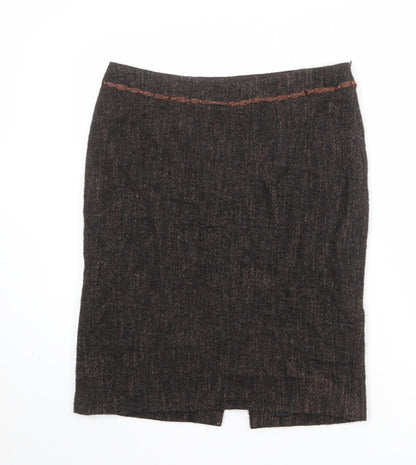 Sand Womens Brown Viscose A-Line Skirt Size 10 Zip