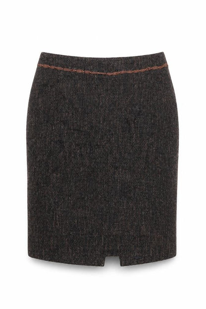 Sand Womens Brown Viscose A-Line Skirt Size 10 Zip