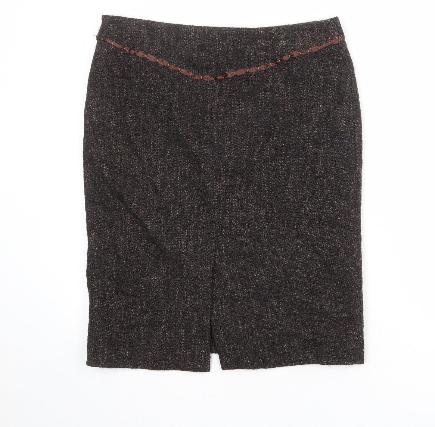 Sand Womens Brown Viscose A-Line Skirt Size 10 Zip