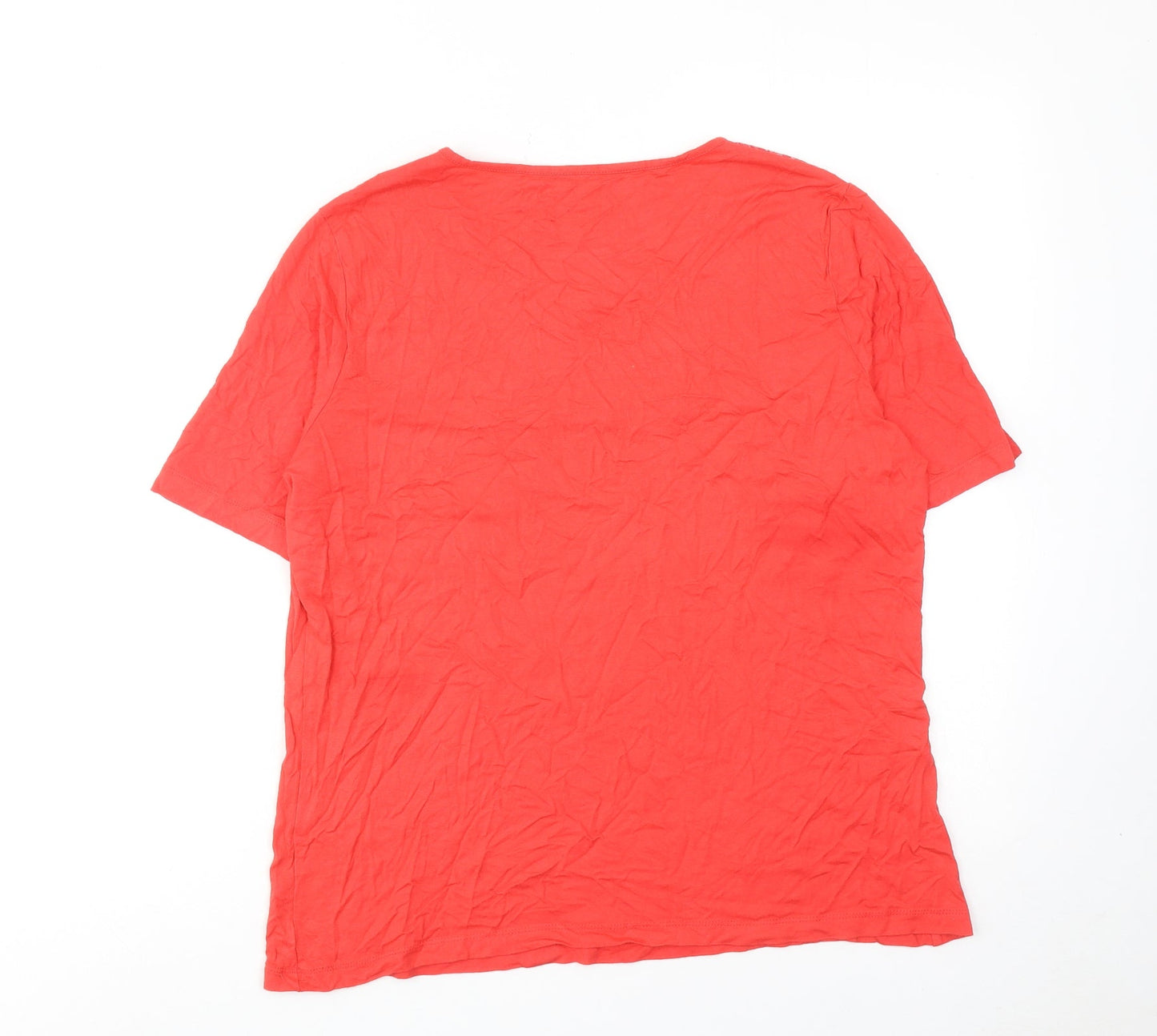 Womens UK Size M Canda Pink Basic T-Shirt