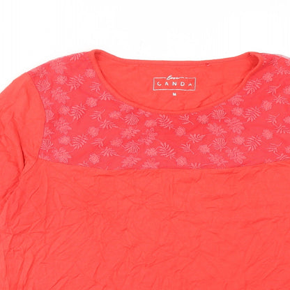 Womens UK Size M Canda Pink Basic T-Shirt