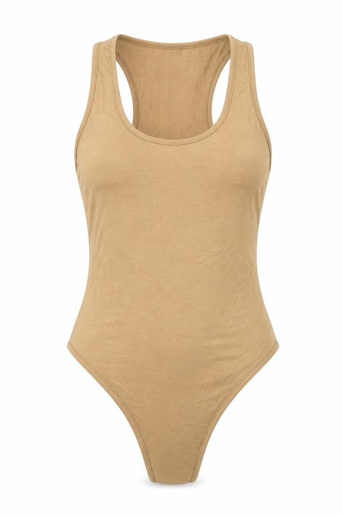 Womens UK Size 6 PRETTYLITTLETHING One-Piece Brown Bodysuit