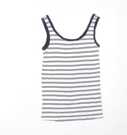 Womens UK Size 8 Marks and Spencer White Basic Tank