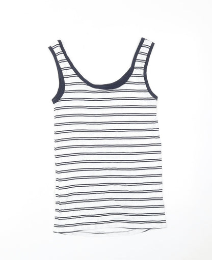 Womens UK Size 8 Marks and Spencer White Basic Tank