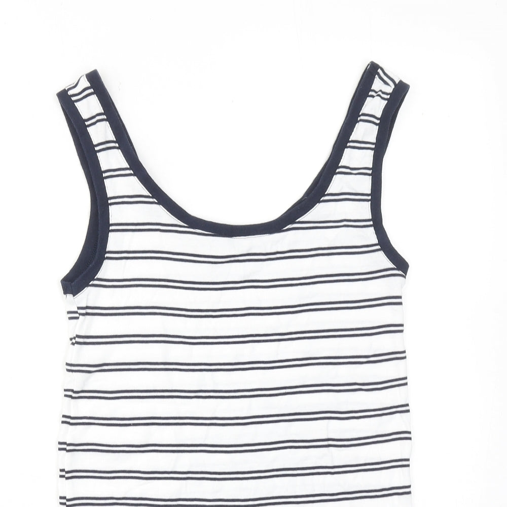 Womens UK Size 8 Marks and Spencer White Basic Tank