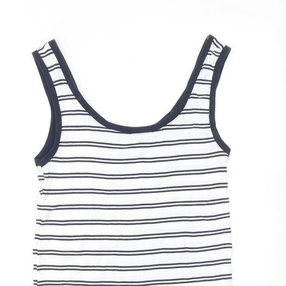 Womens UK Size 8 Marks and Spencer White Basic Tank