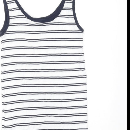 Womens UK Size 8 Marks and Spencer White Basic Tank