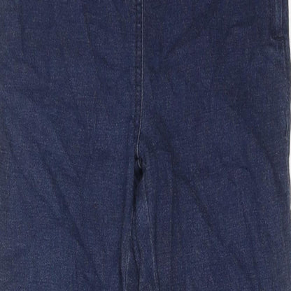 Fransa Womens Blue Cotton Straight Jeans Size S Regular Zip - Ankle Zip