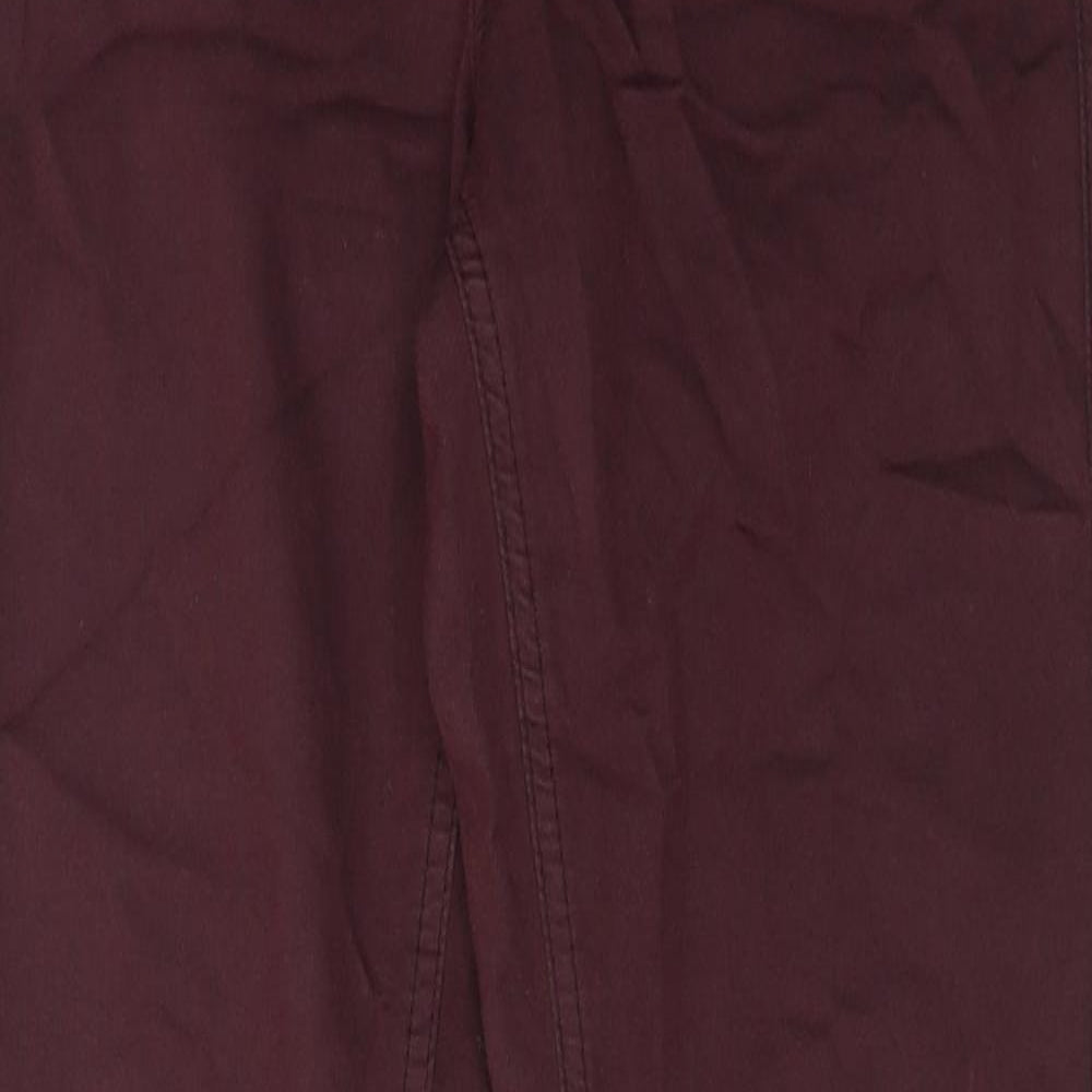 Topshop Womens Red Cotton Skinny Jeans Size 30 in L32 in Regular Zip