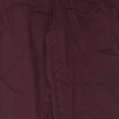 Topshop Womens Red Cotton Skinny Jeans Size 30 in L32 in Regular Zip