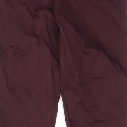 Topshop Womens Red Cotton Skinny Jeans Size 30 in L32 in Regular Zip