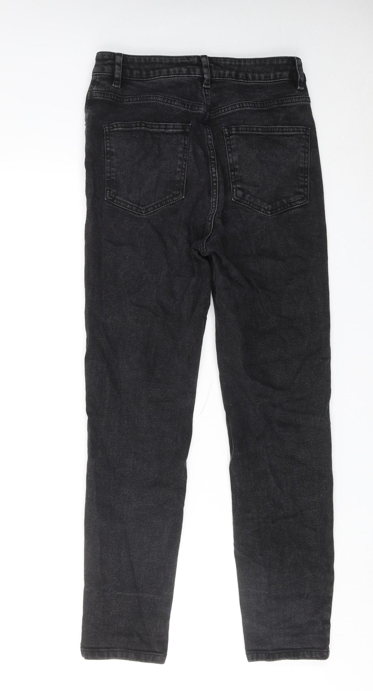 ASOS Womens Black Cotton Straight Jeans Size 28 in L32 in Regular Zip