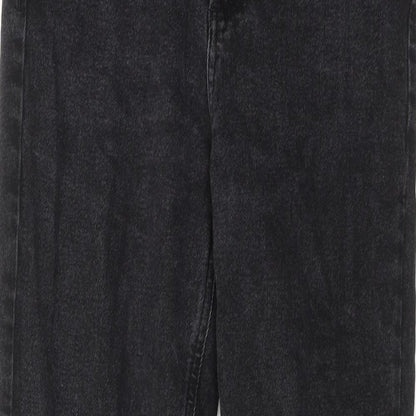 ASOS Womens Black Cotton Straight Jeans Size 28 in L32 in Regular Zip