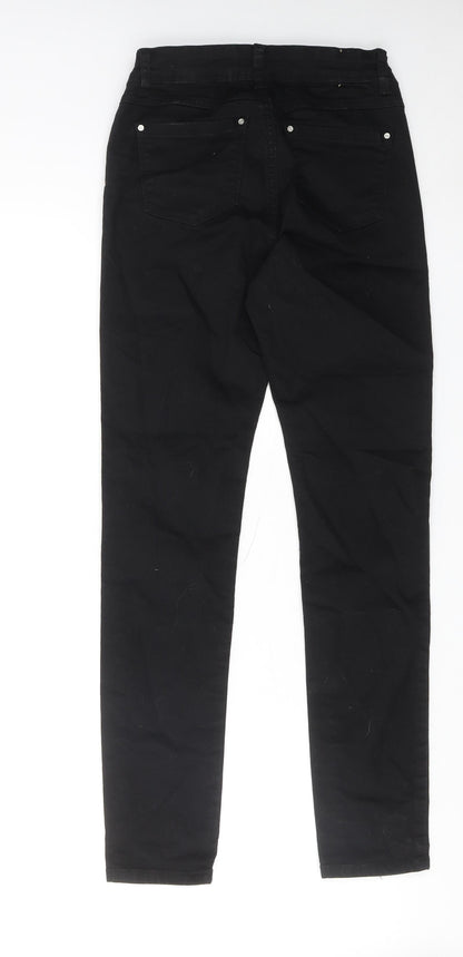 Womens UK Size 10 Girl vivi Regular Fit Skinny Black Jeans