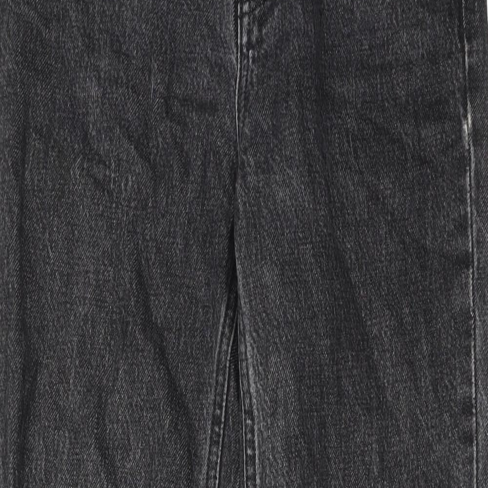 Topshop Womens Grey Cotton Mom Jeans Size 25 in L32 in Regular Zip