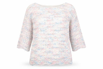 Bassini Womens Multicoloured Round Neck Polyester Pullover Jumper Size M