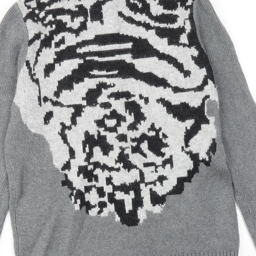 Womens UK Size 12 Gharani Strok Grey Pullover Jumper