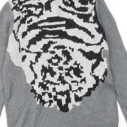 Womens UK Size 12 Gharani Strok Grey Pullover Jumper