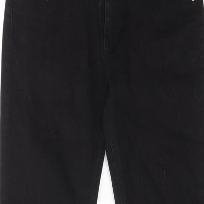Alisa Sonya Womens Black Cotton Skinny Jeans Size 12 Regular Zip