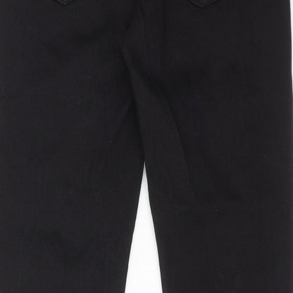 Alisa Sonya Womens Black Cotton Skinny Jeans Size 12 Regular Zip