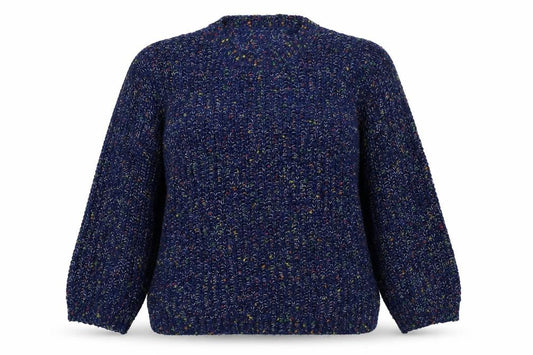 Womens UK Size 14 Apricot Blue Pullover Jumper
