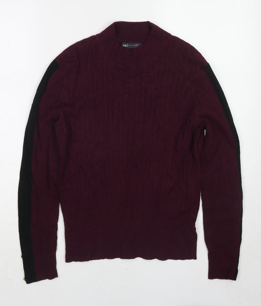 Womens UK Size 14 Marks and Spencer Purple Pullover Jumper