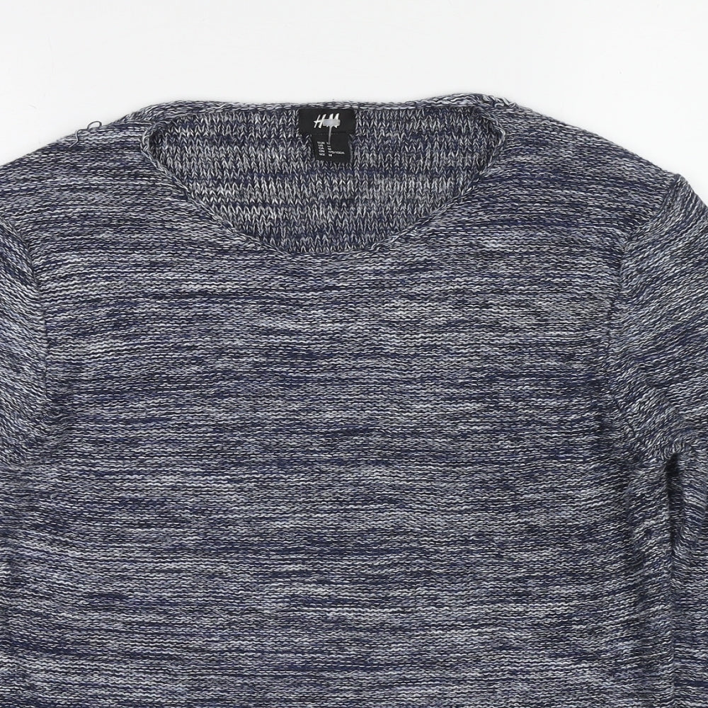 Womens UK Size M H&M Blue Pullover Jumper