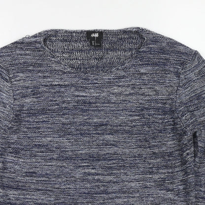 Womens UK Size M H&M Blue Pullover Jumper