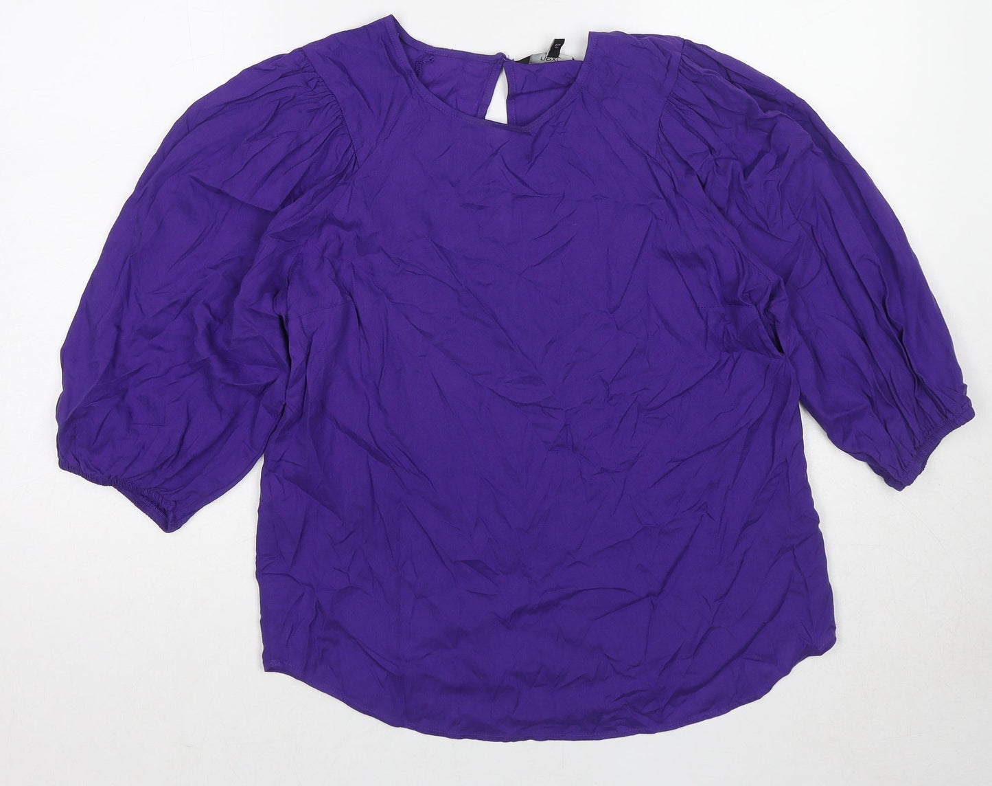 Womens UK Size 10 NEXT Purple Basic Blouse