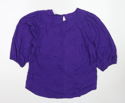 Womens UK Size 10 NEXT Purple Basic Blouse