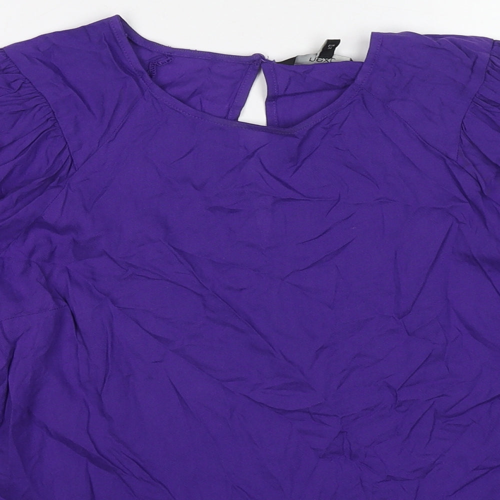 Womens UK Size 10 NEXT Purple Basic Blouse