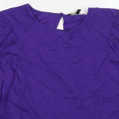 Womens UK Size 10 NEXT Purple Basic Blouse