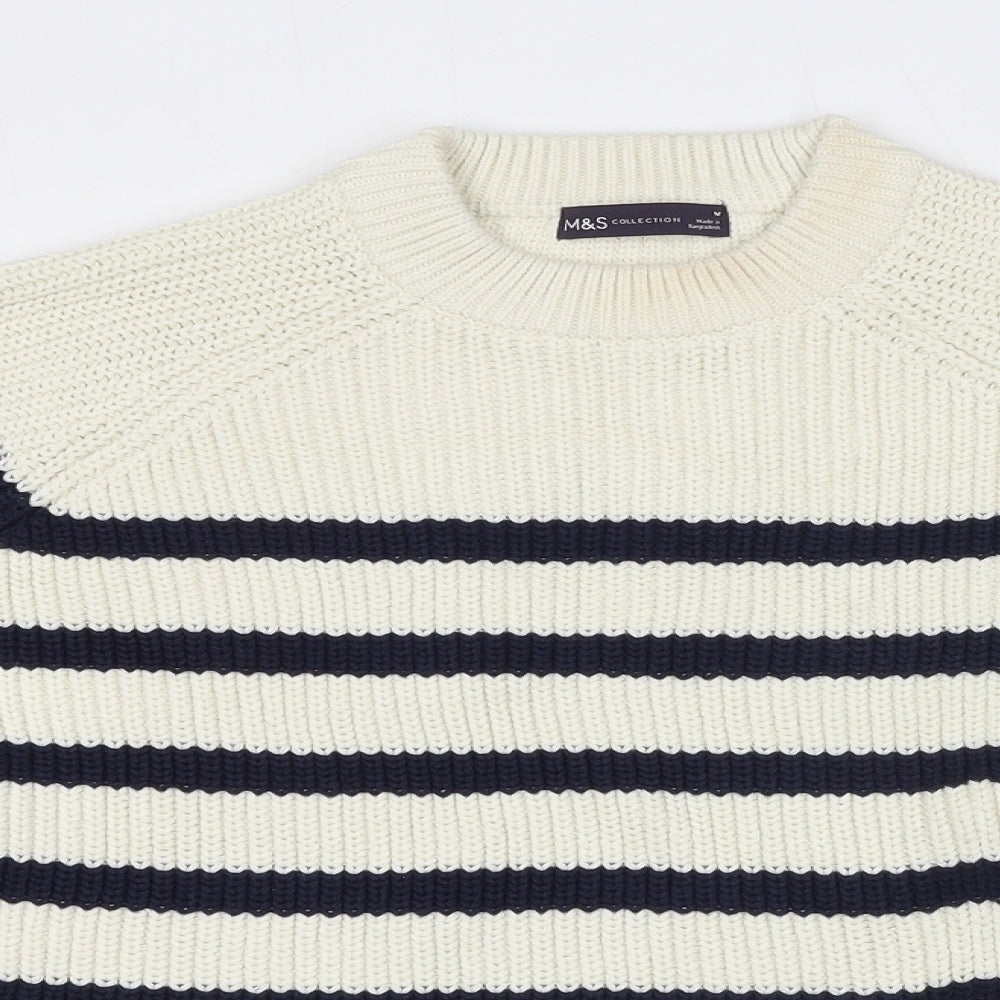 Womens UK Size M Marks and Spencer Ivory Pullover Jumper
