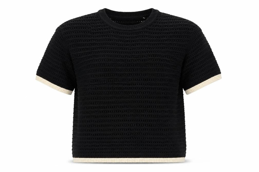Womens UK Size M Marks and Spencer Black Basic T-Shirt
