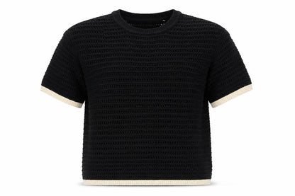 Womens UK Size M Marks and Spencer Black Basic T-Shirt
