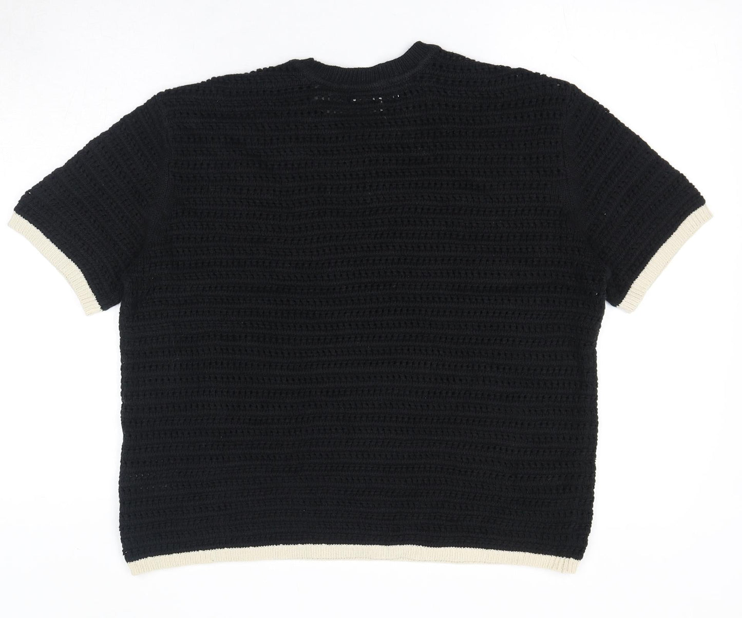 Womens UK Size M Marks and Spencer Black Basic T-Shirt