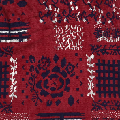 Kaleidoscope Womens Red Round Neck Geometric Acrylic Pullover Jumper Size 12