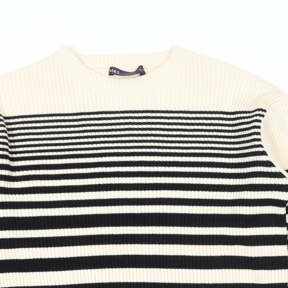 Womens UK Size M Marks and Spencer Black Pullover Jumper