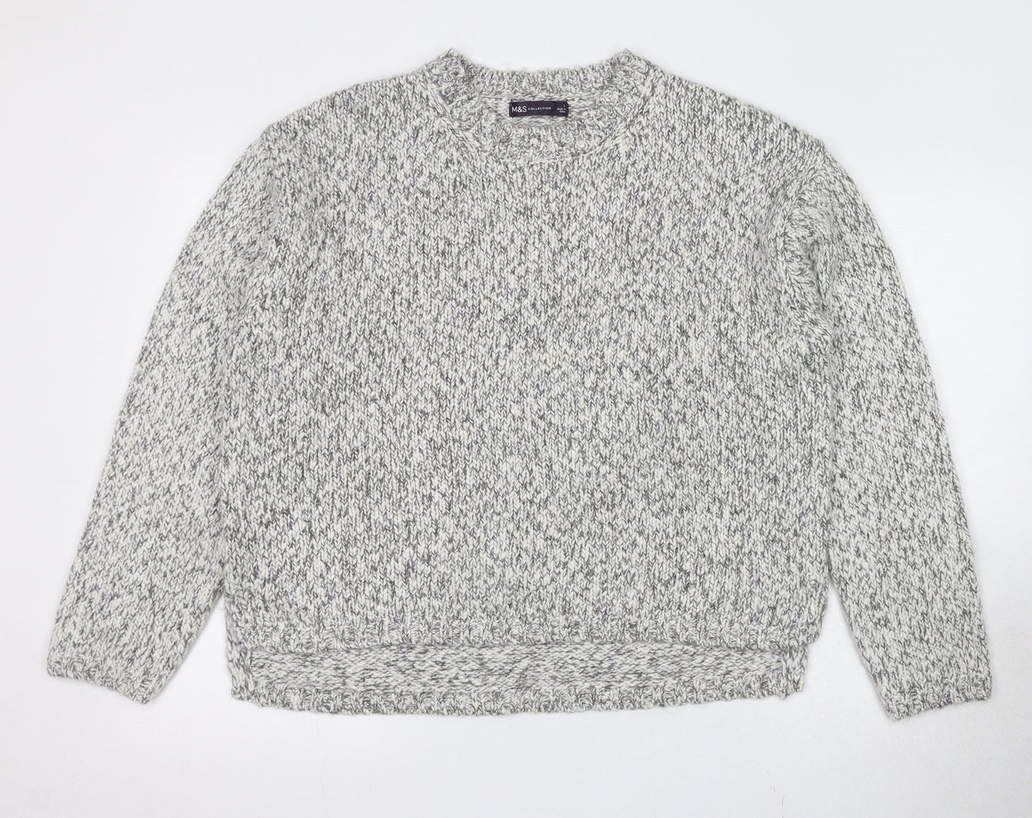 Womens UK Size L Marks and Spencer Beige Pullover Jumper
