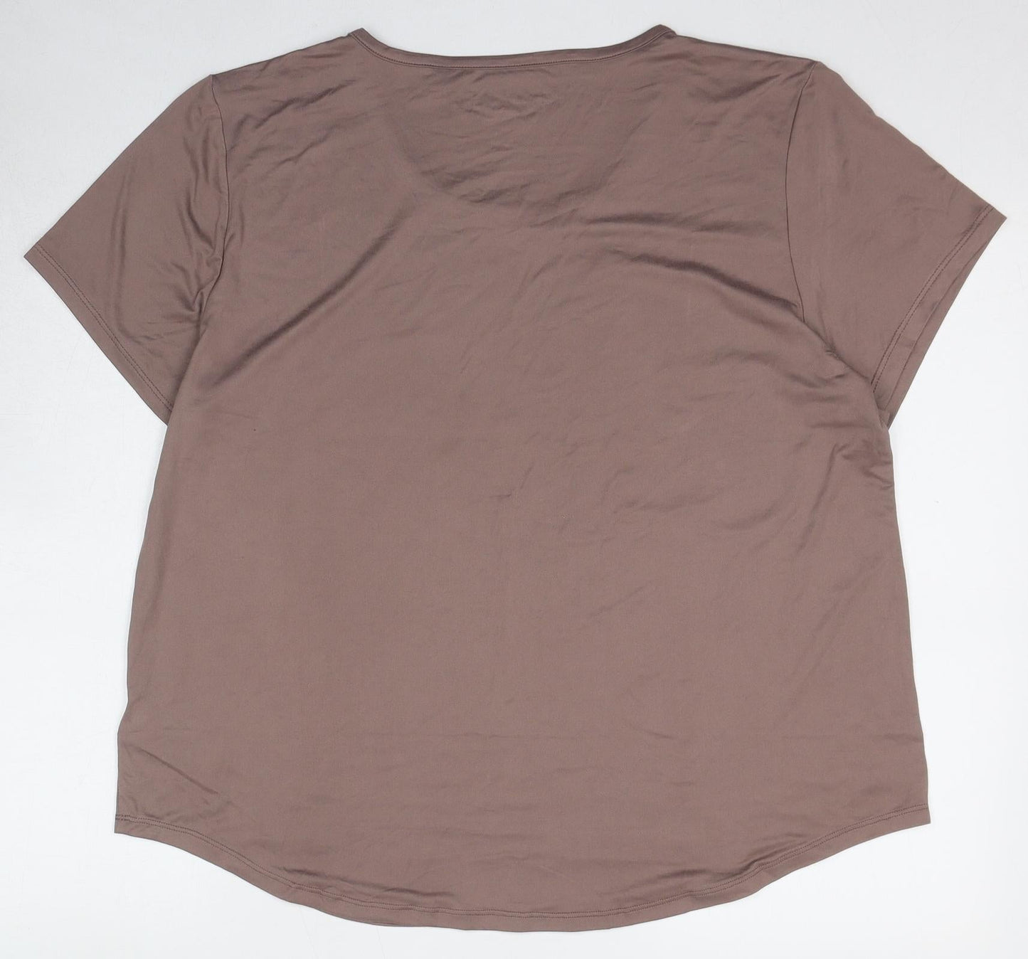 Womens UK Size XL Carole Hochman Brown Basic T-Shirt