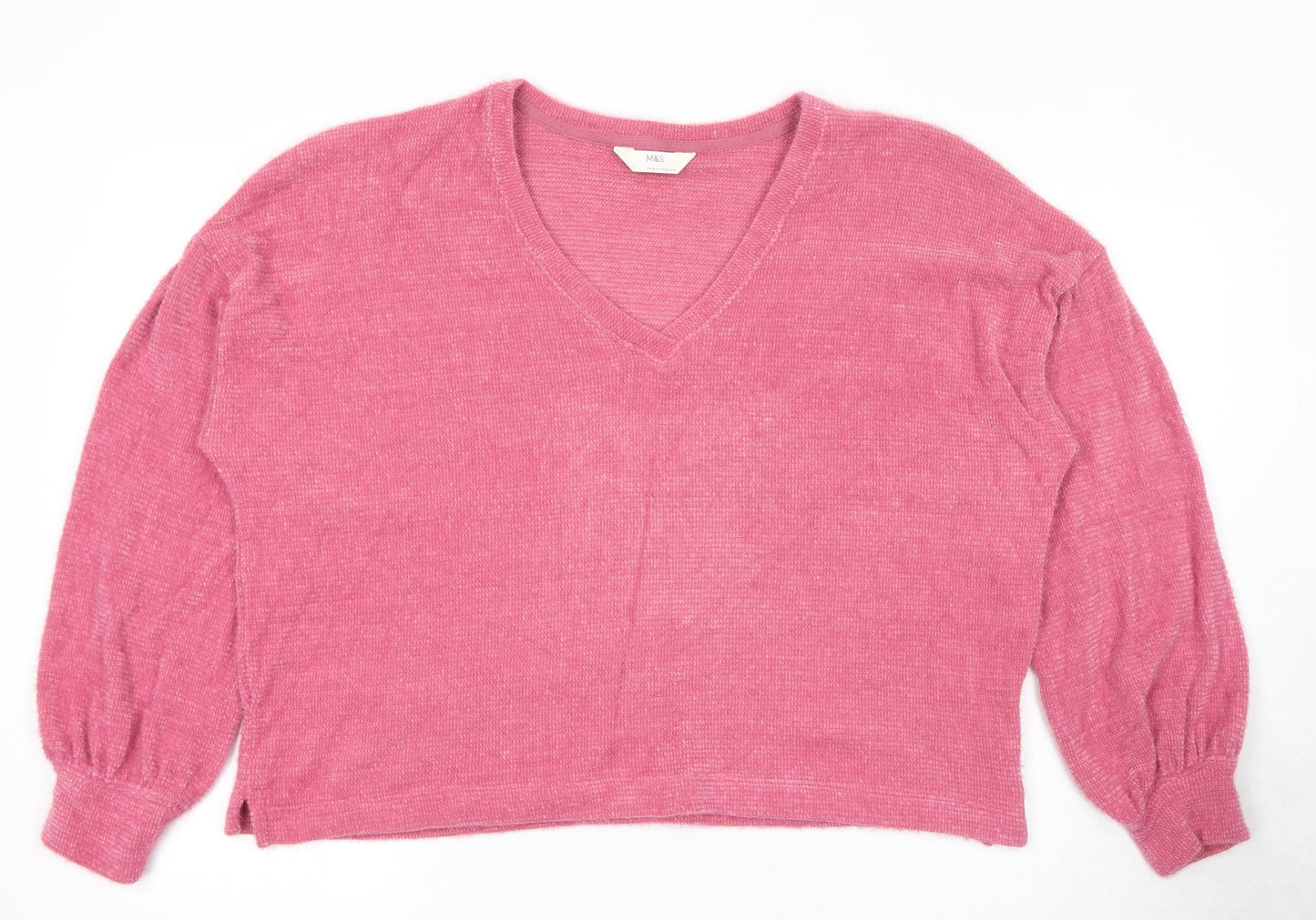 Womens UK Size L Marks and Spencer Pink Pullover Jumper