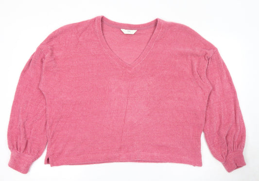 Womens UK Size L Marks and Spencer Pink Pullover Jumper