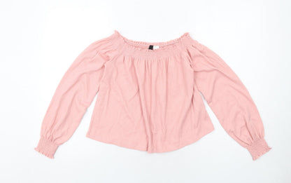 Womens UK Size S H&M Pink Basic Blouse