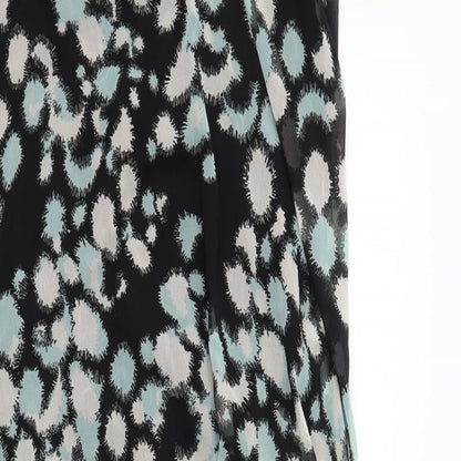 French Connection Womens Black Geometric Polyester Maxi Size M Round Neck Pullover