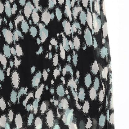 French Connection Womens Black Geometric Polyester Maxi Size M Round Neck Pullover